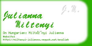 julianna miltenyi business card